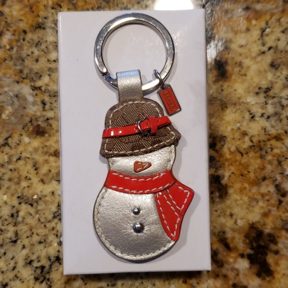 New Coach Snowman Key Fob